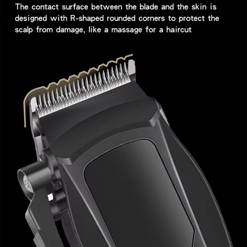 Professional Hair Clippers for Men, Cordless Barber Clippers and Trimmer Set with LCD Digital Display and 8 Limit Combs, Hair Cutting Grooming Beauty and Personal Care QDKVTNDJZ