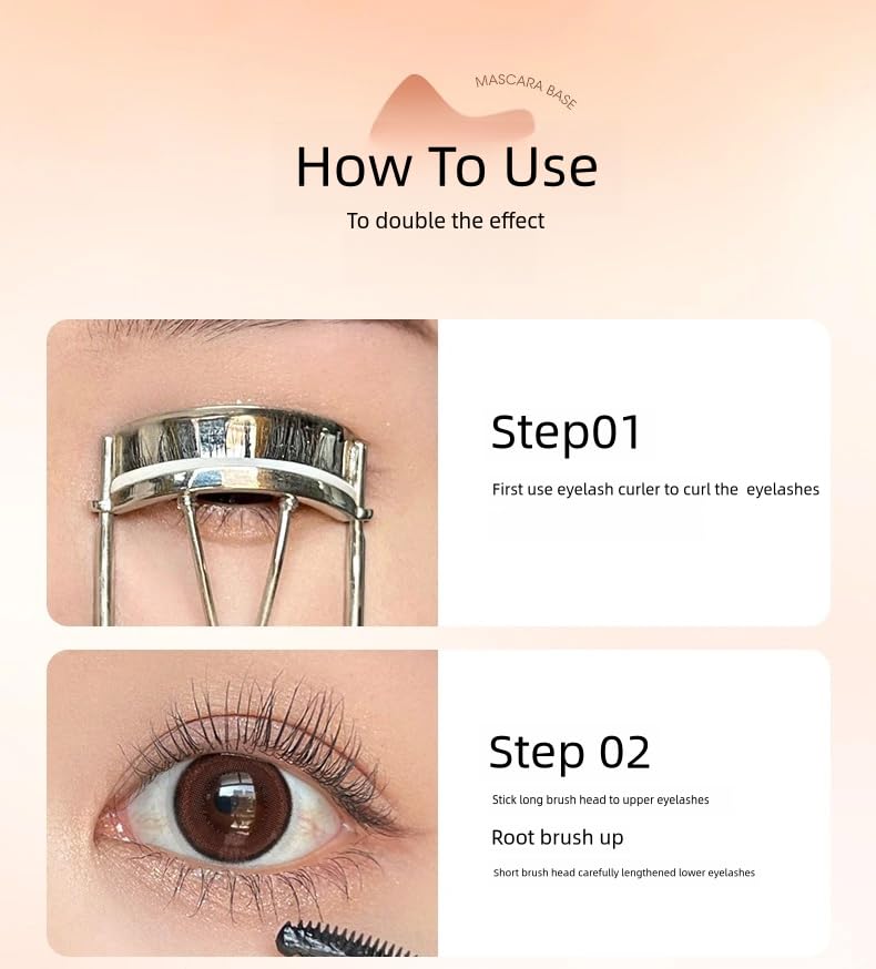 BeautyMall 1 PC Ukiss Mascara Primer Long Lasting Curling Lengthening Fix Mascara, Smudge Proof Water Proof Mascara Base Holds All Day Long (01#