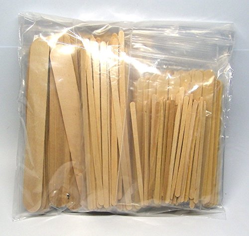 200 Pc Wood Wax Applicator Stick Assortment for Facial, Eyebrow, Body by NetSellsIt Beauty and Personal Care NSI