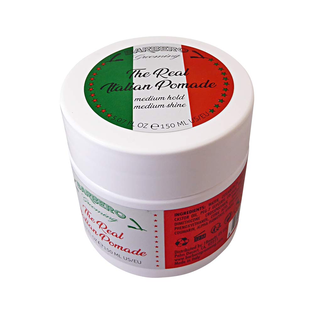 Barbero Grooming the Real Italian Pomade Medium Hold 5.07 oz / 150 ml Beauty & Personal Care Barbero