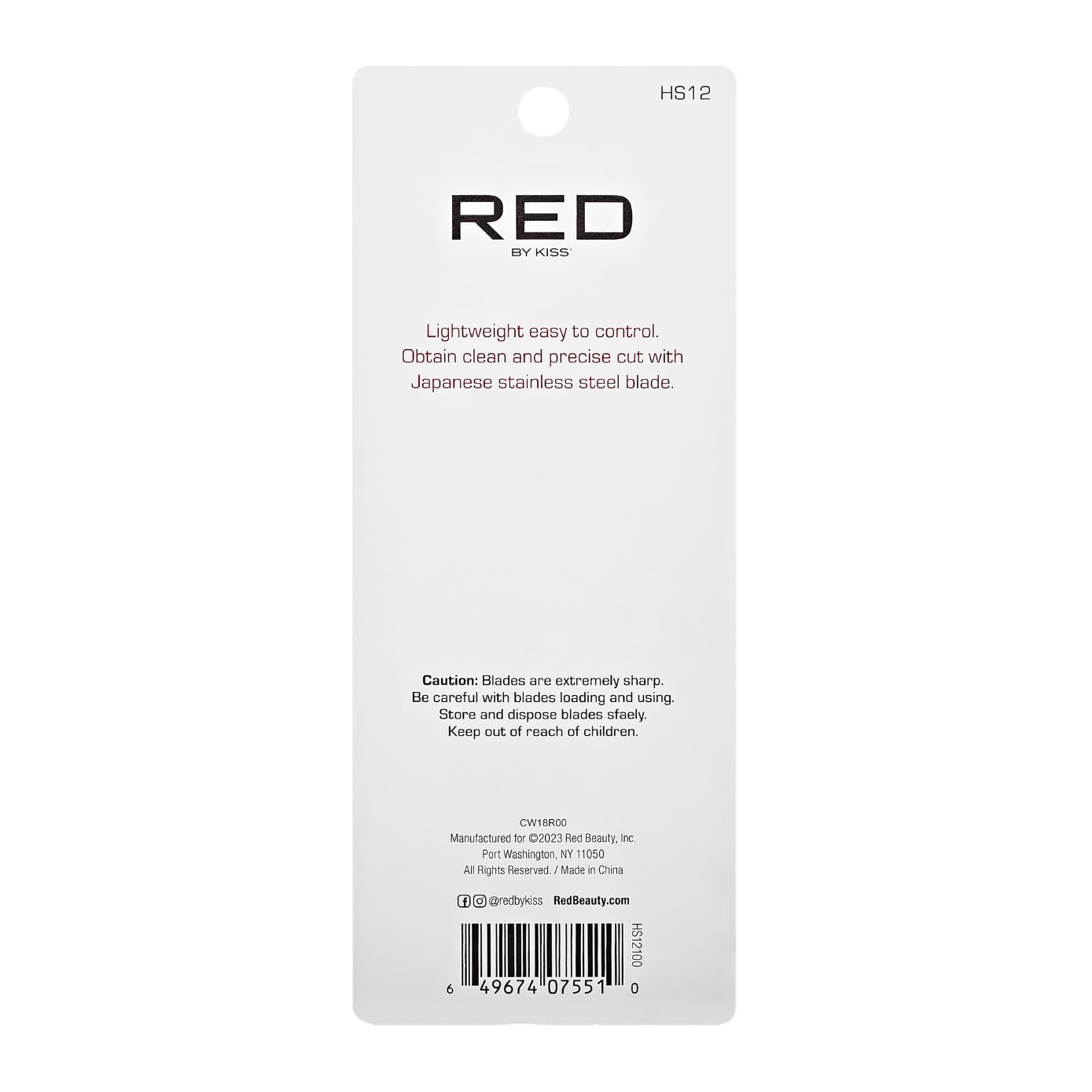 RED by Kiss Stainless Steel Hair Shaper, Shaving Razor Blades Edge Trimmer for Men, Silver, Classic Style Beauty and Personal Care Red by Kiss