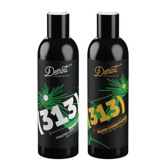 Detroit Grooming Co. Beard Wash and Beard Conditioner - Men's Kit - Softens, Strengthens, Moisturize, Infused w/Argan Oil, Apple Extract, & Aloe Vera Beauty & Personal Care Detroit Grooming Co.