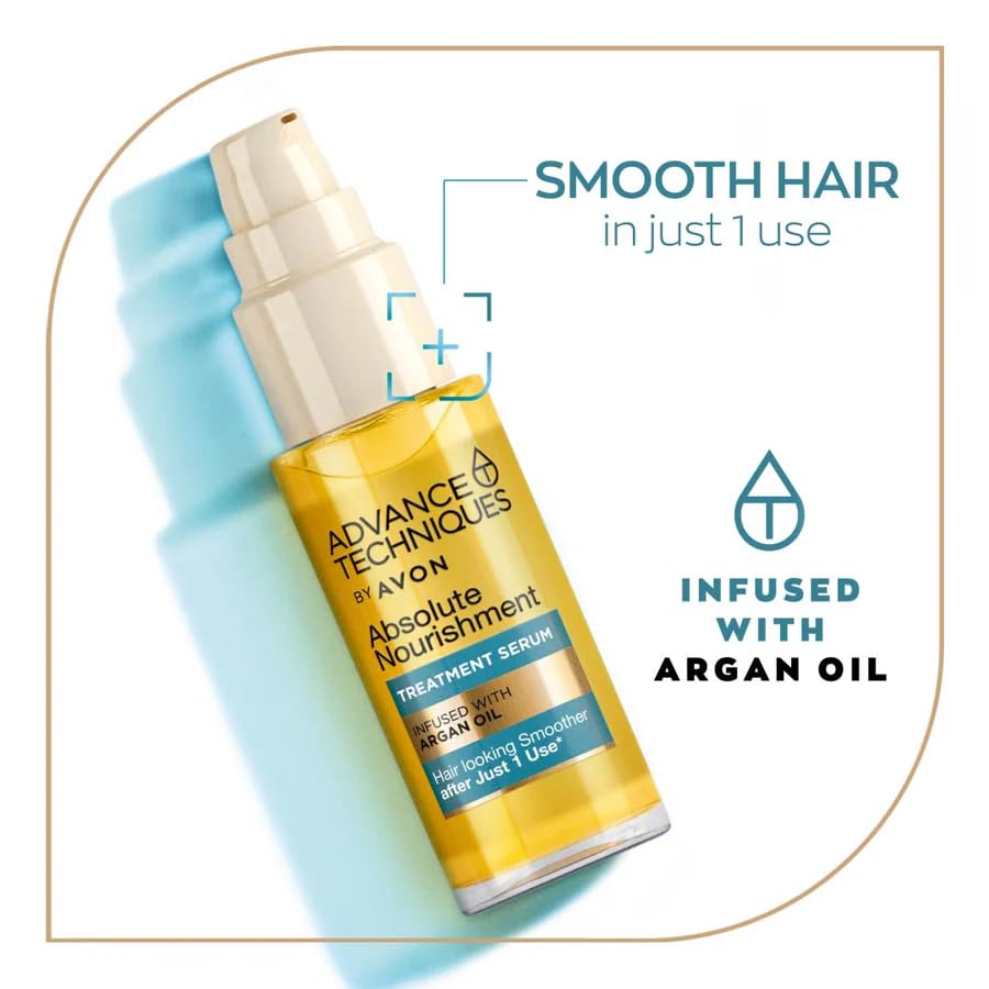 Avon Advance Techniques Moroccan Argan Oil Leave-in Treatment Bottle All Hair Types