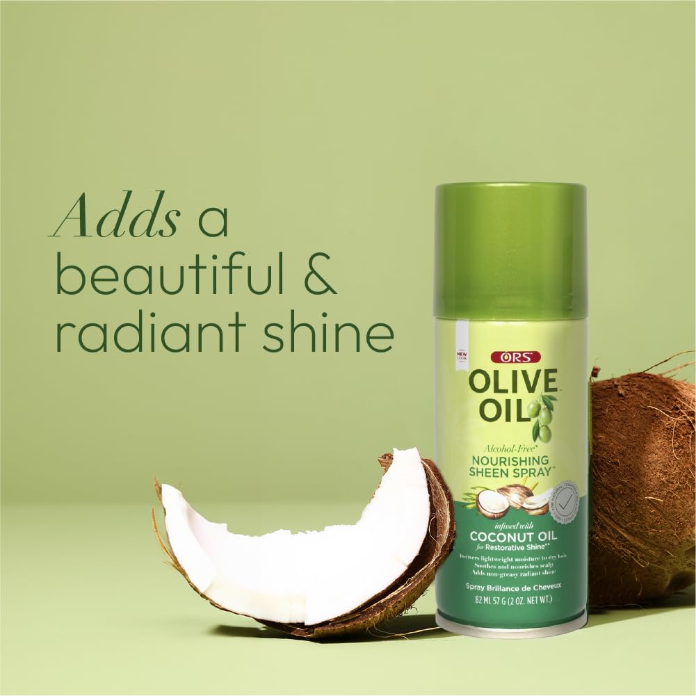 ORS Olive Oil Nourishing Sheen Spray with Coconut Oil for Restorative Shine 2 Ounces - Travel Size (Pack of 2) Beauty & Personal Care ORS