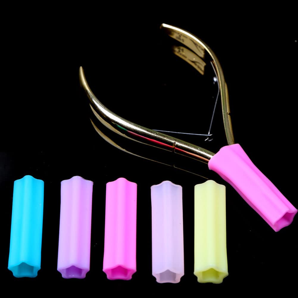AKOAK 5 Pcs Pliers Cover Protective Sleeve Cuticle Pliers Cover Silicone Cuticle Pliers Tweezers Scissors Protectors Star Shape Protection Scissors Beauty and Personal Care AKOAK