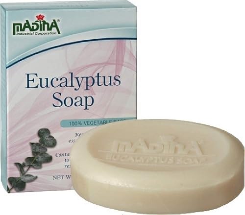 Madina Eucalyptus with Kava Kava Extract Bar Soap [Pack of 2 - Natural - 3.5 oz.] Beauty & Personal Care Madina