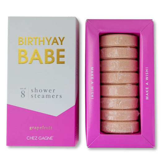 Aromatherapy Shower Steamers - Birthyay Babe - Grapefruit, Set of 8 - Vegan, Cruelty-Free, Made in USA - Paraben, Sulfate & Phthalate-Free - Birthday Beauty and Personal Care Chez Gagné