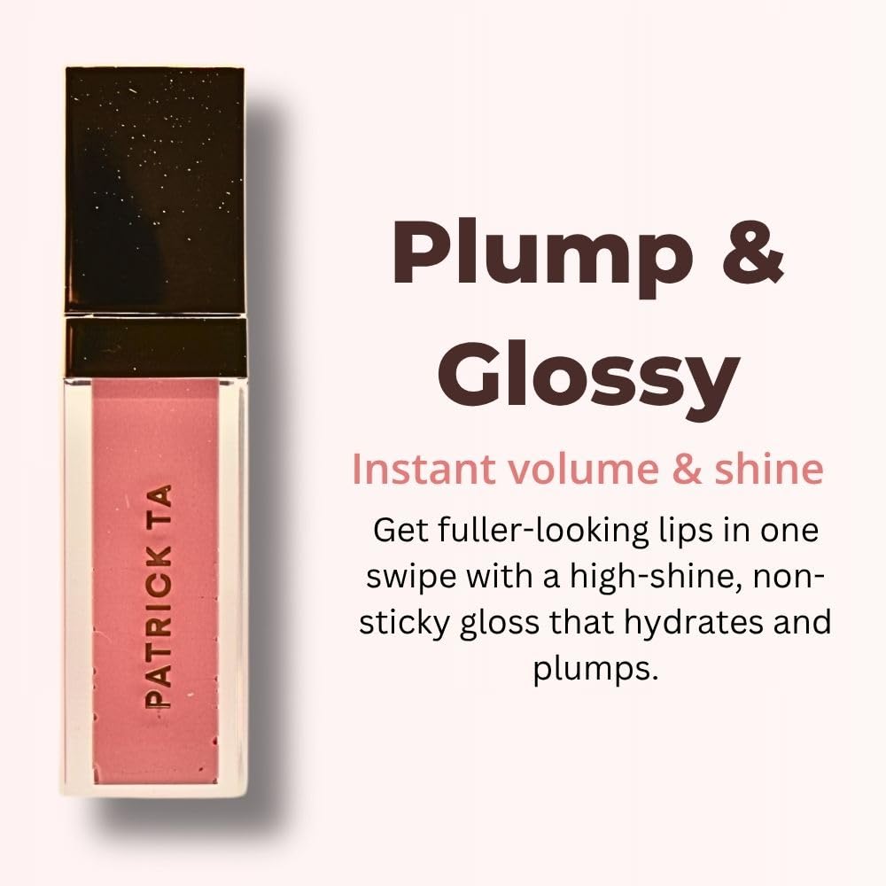 PATRICK TA Major Volume Plumping Lip Gloss - Say Less - Rich Milky Pink, Superficial Beauty & Personal Care PATRICK TA
