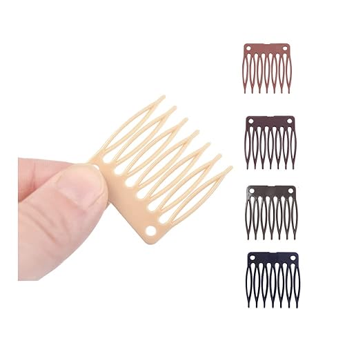 50 Plastic Wig Combs - 7-Teeth Hair Clips for Wig Making and Accessorizing (Blonde) Beauty & Personal Care YANTAISIYU