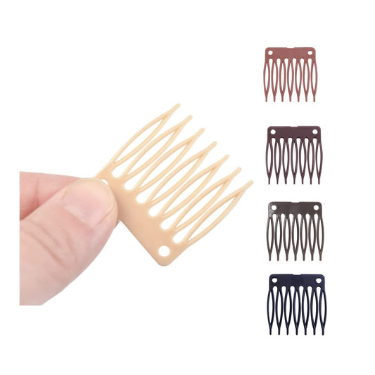 50 Plastic Wig Combs - 7-Teeth Hair Clips for Wig Making and Accessorizing (Blonde) Beauty & Personal Care YANTAISIYU