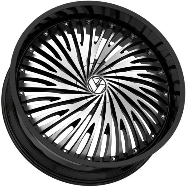 Azara AZA-526 22x8.5 5x112 5x114.3 +38 Cb 74.1 Gloss Black & Machined Beauty & Personal Care Azara