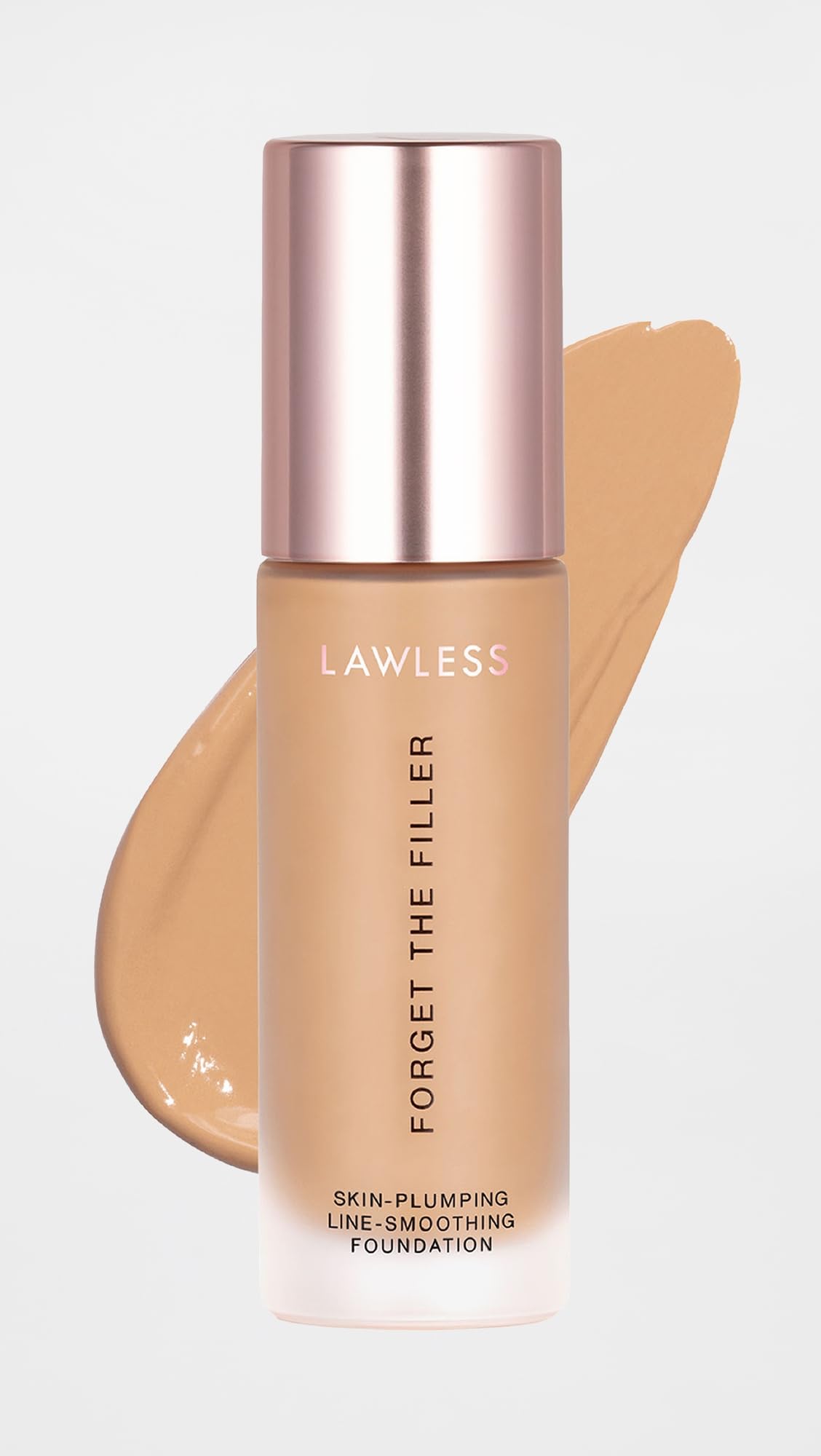 LAWLESS Women's Forget the Filler Skin-Plumping Line-Smoothing Foundation, 11M, medium with warm-golden undertones, 1.0 Ounce