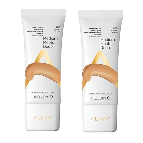 Pack of 2 Almay Smart Shade Anti-Aging Skintone Matching Makeup, Medium Meets Deep 400 Beauty & Personal Care Almay