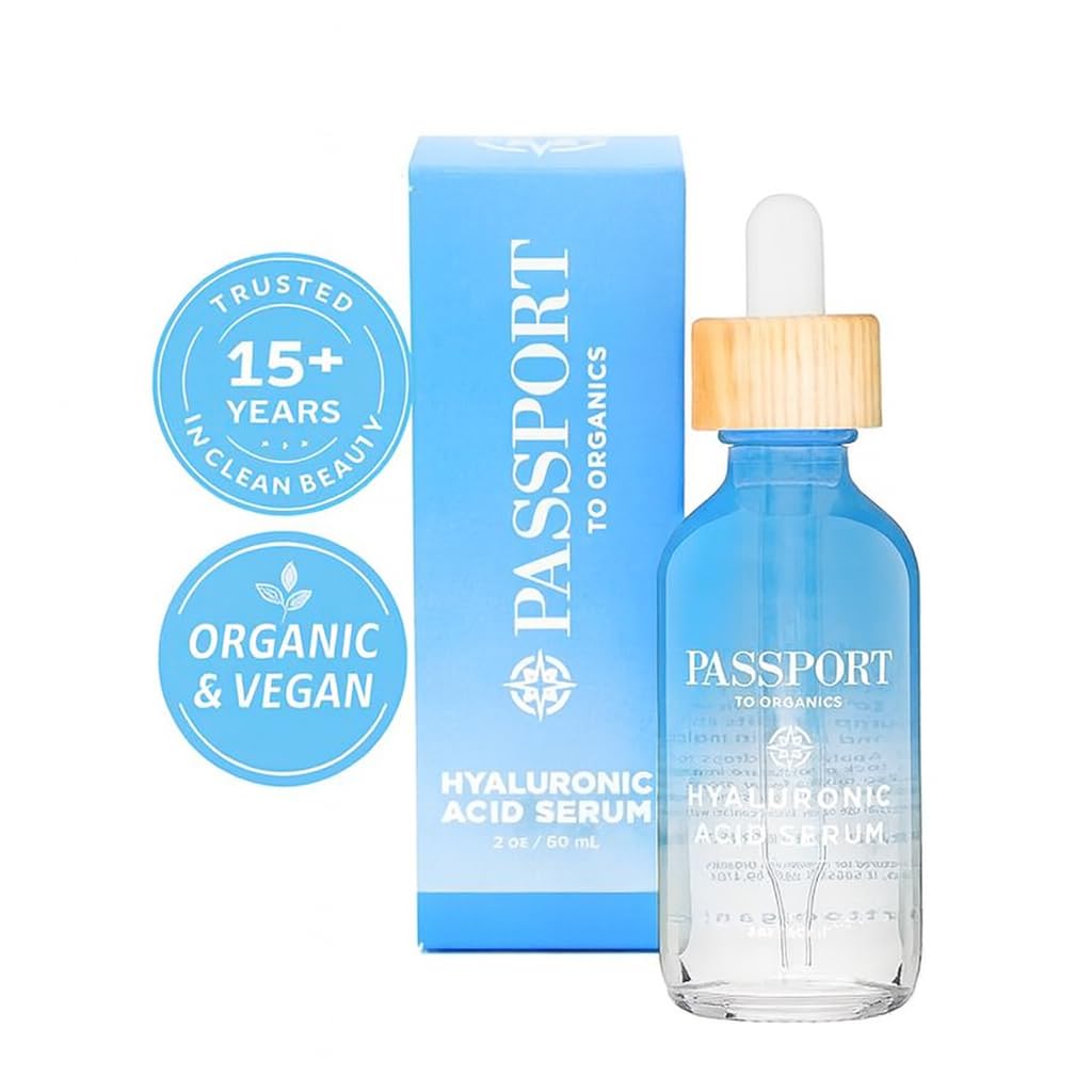 Hyaluronic Acid Serum - Organic and Vegan - 100 Percent Pure of a 1 Percent Solution 2 Ounce Beauty & Personal Care Passport to Organics
