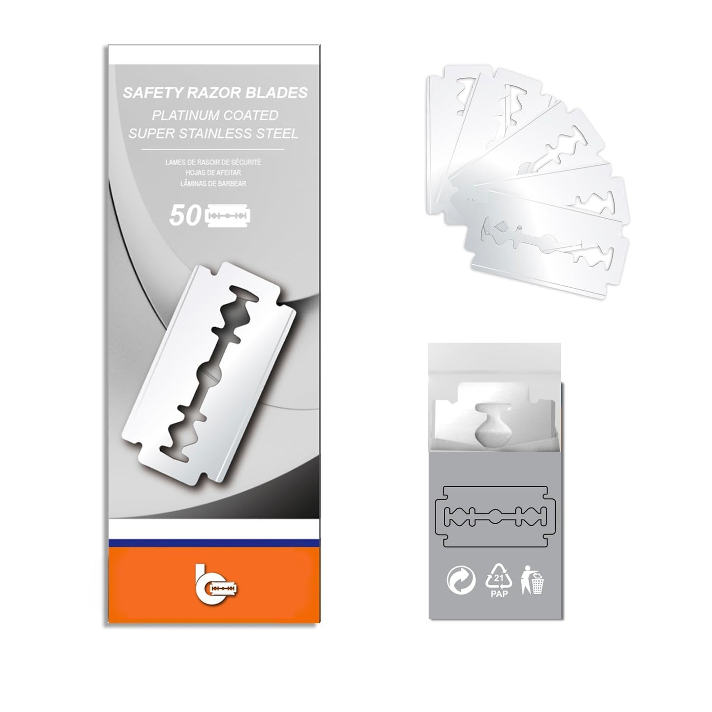 Platinum Coated Safety Razor Blades, 50 Count Beauty and Personal Care BULIMICA