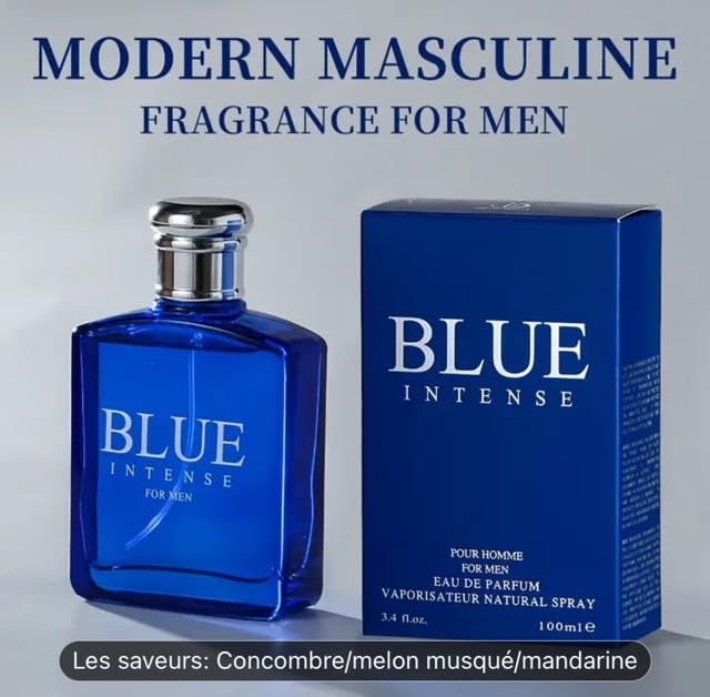 United Scents Blue Intense Eau de Parfum for Men, 3.4 fl oz / 100 mL Beauty & Personal Care Blue intense