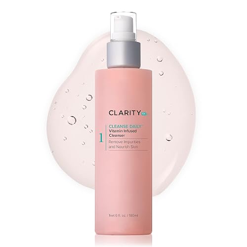 ClarityRx Cleanse Daily Face Wash, 6 Fl Oz, Vitamin-Infused Natural, Plant-Based Moisturizing Facial Cleanser with Vitamins & Antioxidants, Deep Beauty & Personal Care ClarityRx