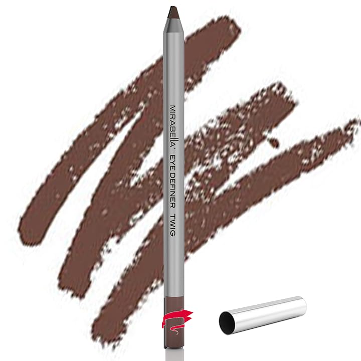 Mirabella Retractable Eye Definer Gel Eyeliner Pencil, Richly Pigmented Color Eyeliner Offers All-Day Wear for Precise and Sultry Looks with Hydrating