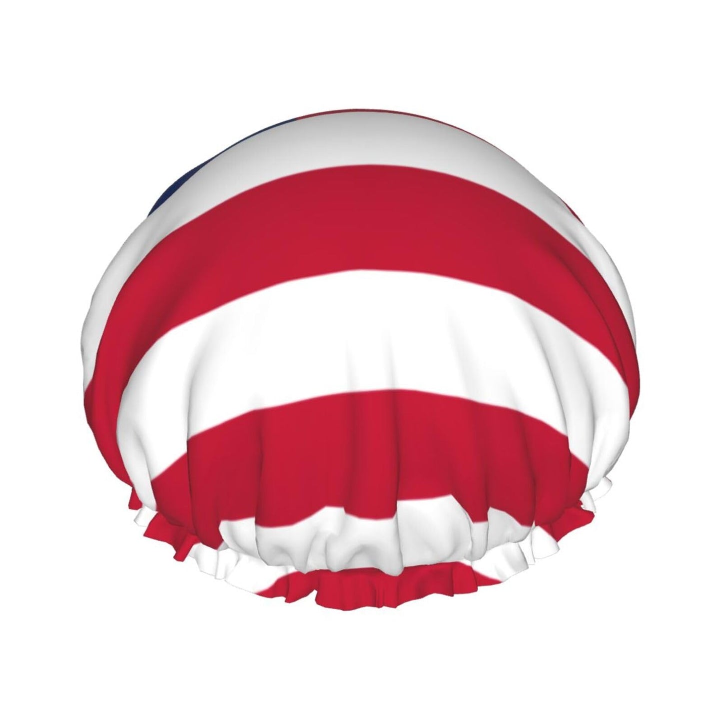 Liberia Flag Prints Shower Cap Double Layer Lined Waterproof Bathing Shower Hat Beauty and Personal Care Hayyett