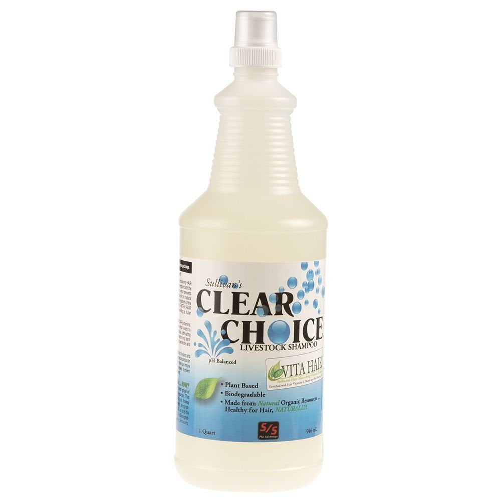 Sullivans Clear Choice Livestock Shampoo 1Qt Bottle