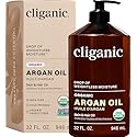 Cliganic Organic Argan Oil for Hair, Face & Skin (Bulk, 32oz with Pump) - 100% Pure, Cold Pressed Beauty & Personal Care Cliganic