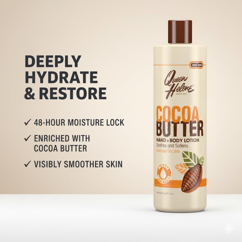 Queen Helene Lotion 32oz Cocoa Butter Hand & Body by Queen Helene pack of 2 Beauty & Personal Care Queen Helene