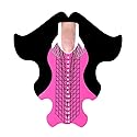 100pcs Extra Long Art Nail Extension Paper Nail Art Tips Guide Sticker French DIY Tool UV GEL Form Guide Stickers (Fish Patten Pink) Beauty & Personal Care AISIBO