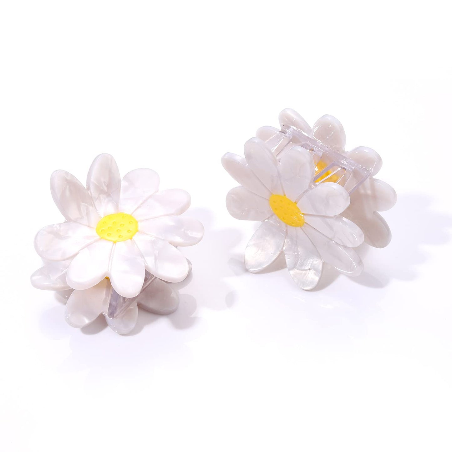 Vokone Flower Claw Clip Acrylic Daisy Sunflower Claw Hair Clip for Women Hair Jaw Grip Strong Holder for Thick Thin Hair (Daisy) Beauty & Personal Care vokone