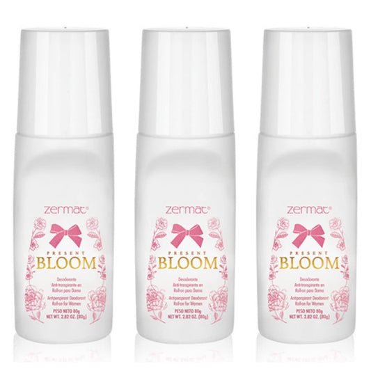 ZERMAT PRESENT BLOOM ROLL ON DEODORANT FOR WOMEN SET OF 3 Beauty and Personal Care Zermat