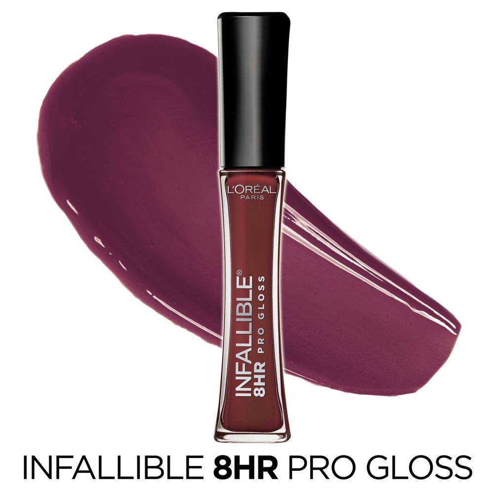 L’Oreal Paris Makeup Infallible 8 Hour Hydrating Lip Gloss, Raisin, 0.21 Fl Oz Beauty & Personal Care L'Oreal Paris
