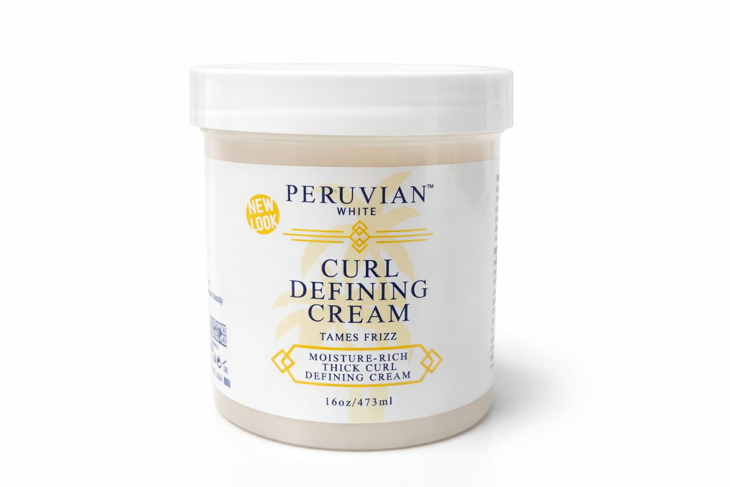 Peruvian white Curl Defining Cream Tames Frizz, Moisture-Rich, 16 oz. Beauty & Personal Care Peruvian white