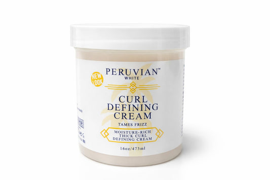 Peruvian white Curl Defining Cream Tames Frizz, Moisture-Rich, 16 oz. Beauty & Personal Care Peruvian white