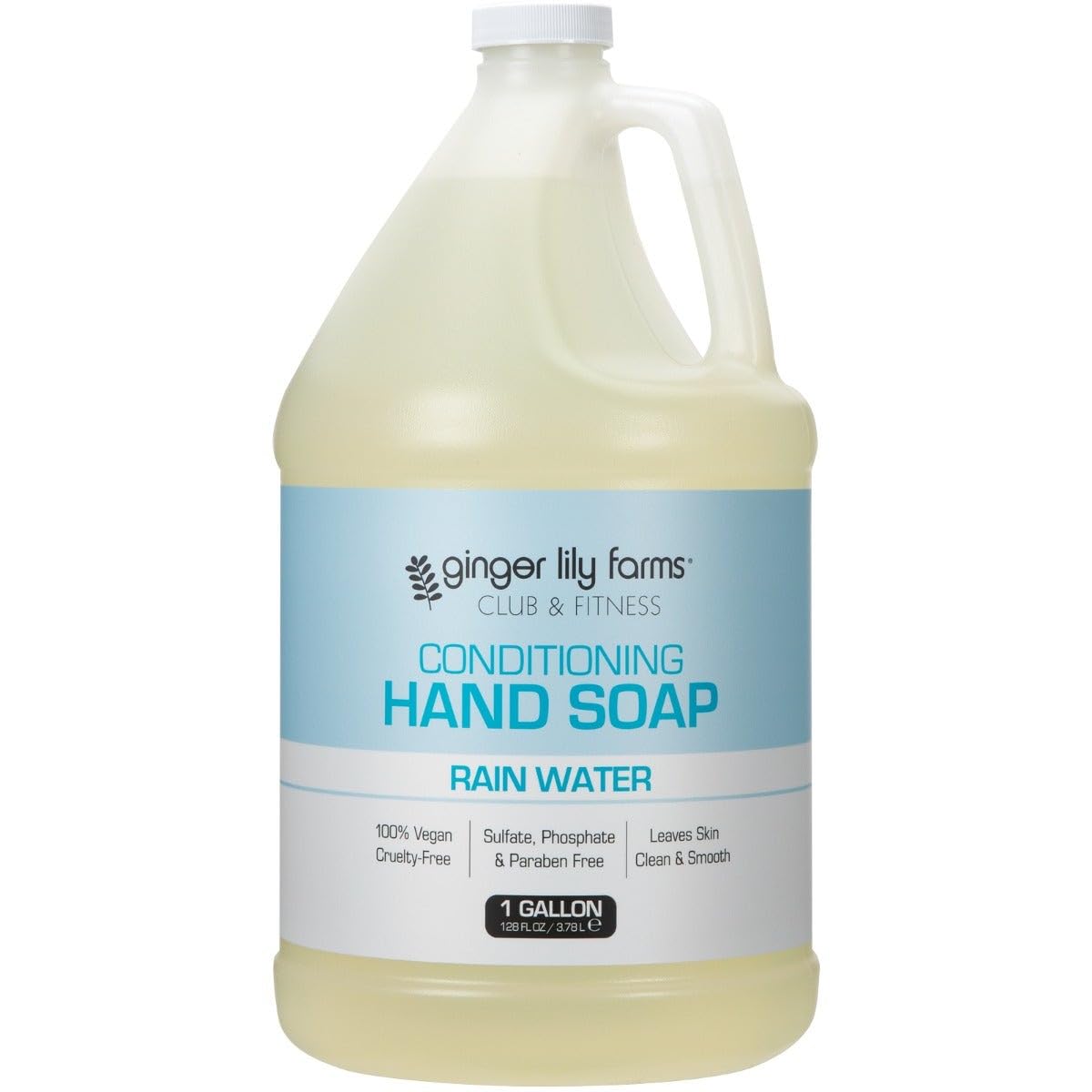 Ginger Lily Farms Club & Fitness Conditioning Liquid Hand Soap Refill, 100% Vegan & Cruelty-Free, Rain Water Scent, 1 Gallon (128 fl oz) Beauty & Personal Care Ginger Lily Farms