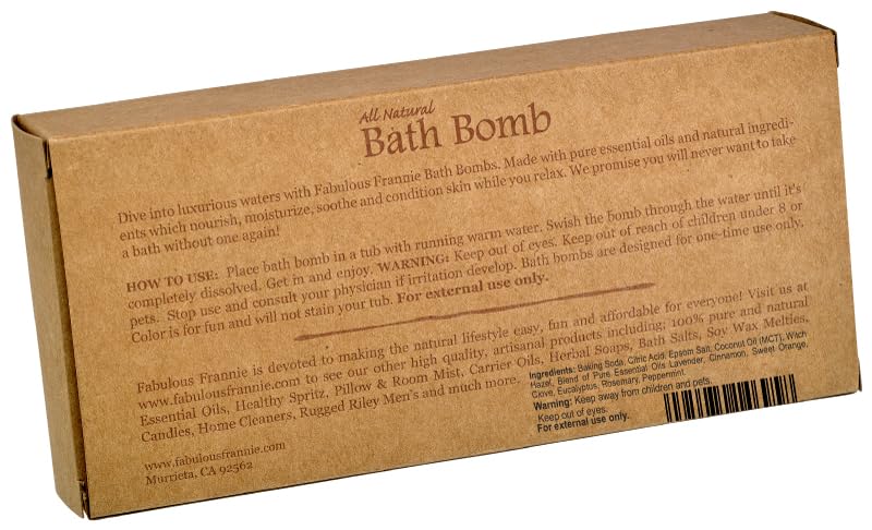 Fabulous Frannie Muscle Ice Natural, Handmade Bath Bomb Gift Set, Rich in Essential Oil, Salt, Coconut Oil, Witch Hazel,Fizzies to Moisturize Skin… Beauty & Personal Care Fabulous Frannie
