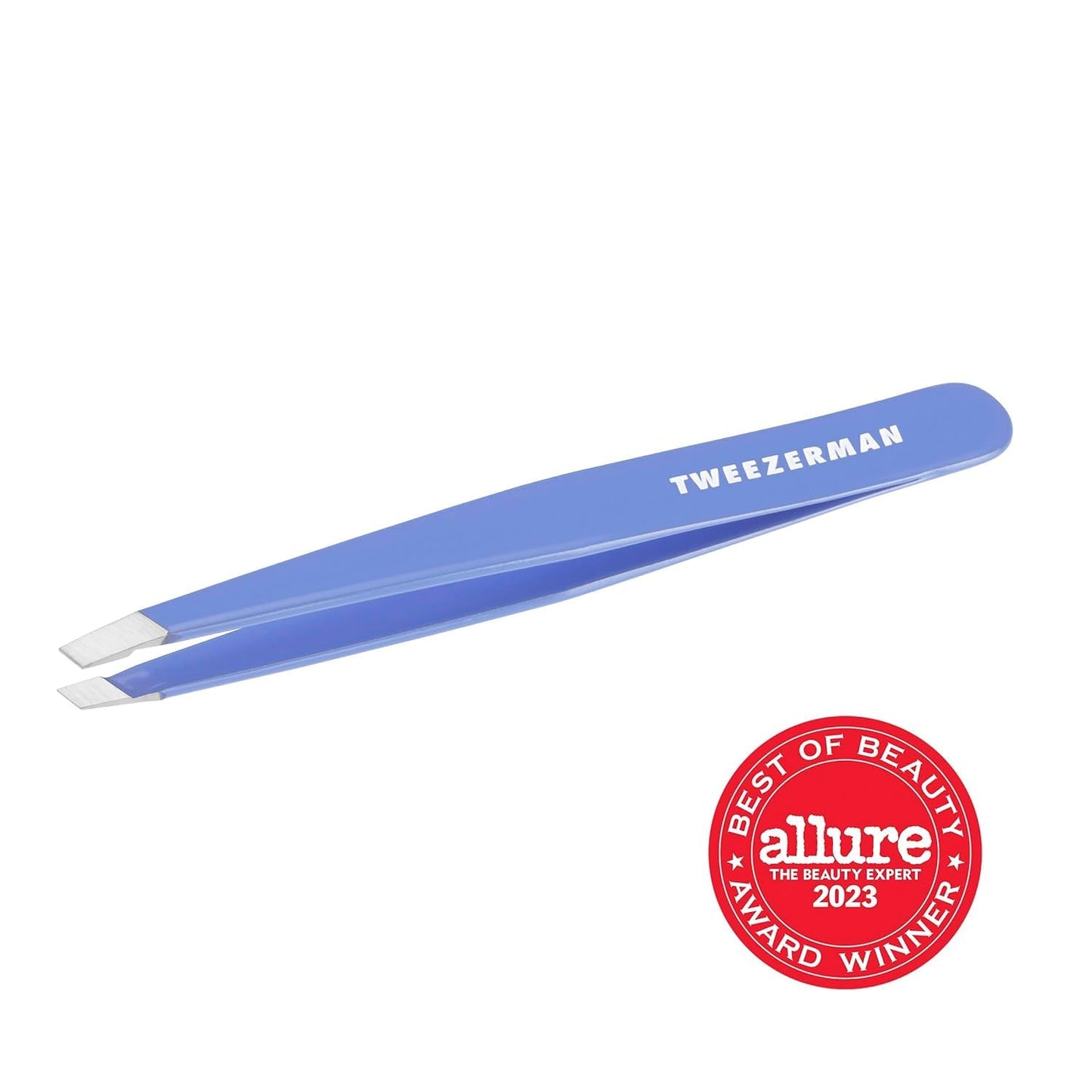 Tweezerman Stainless Steel Slant Tweezer - Eyebrow Tweezers for Women and Men (Lapis Blue) Beauty & Personal Care Tweezerman