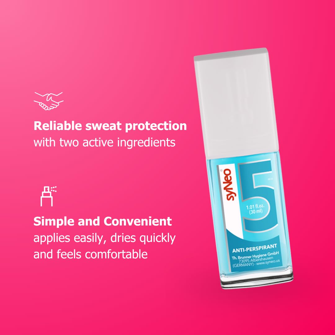 5 Antiperspirant Roll-On - Strong Formula, No Scent, Long-Lasting, Heavy Sweat & Odor Protection, 1 pack 1.69 fl. oz. Beauty and Personal Care syNeo
