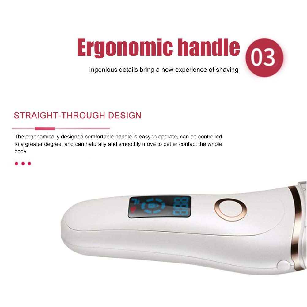 Electric for Women, Shaver Rechargeable Women's Electric Shaver with LED Display Body Hair Removal for Face Underarm Legs and Bikini Line Beauty and Personal Care Faruxue