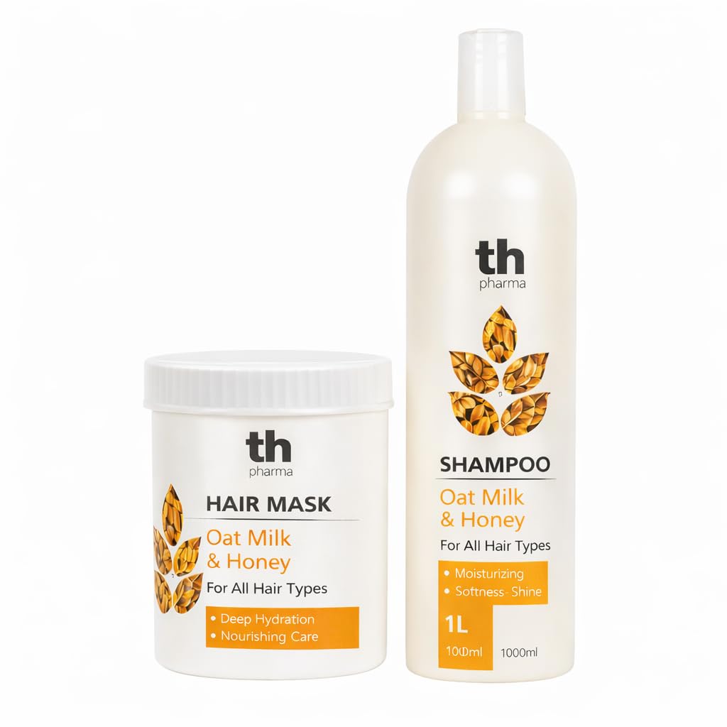 Th pharma Oat Milk Hair Masque and Shampoo Set, All Hair Types, Hydrating Formula Beauty & Personal Care Tahe