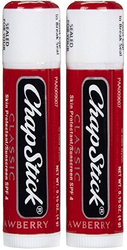ChapStick Classic, Skin Protectant/Sunscreen SPF 4, .15 Oz.,Strawberry (Value Bundle 2 Pack) Beauty & Personal Care ChapStick