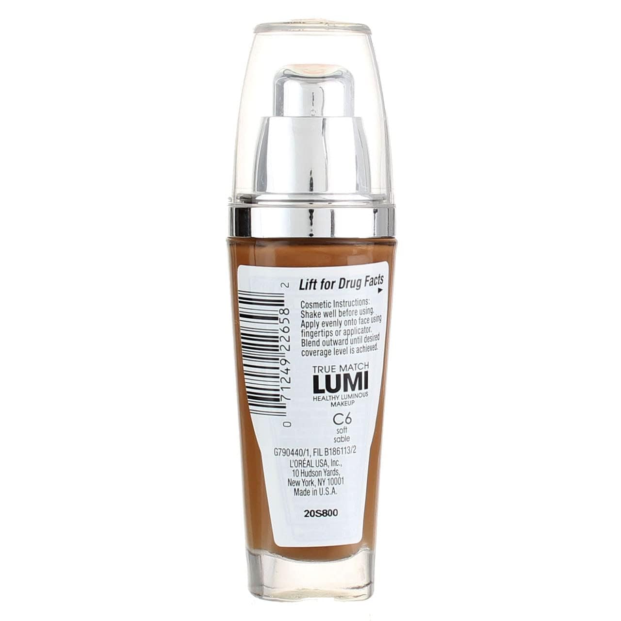 L’Oreal ParisTrue Match Lumi Healthy Luminous Makeup, Soft Sable [C6], 1 oz Beauty & Personal Care L'Oreal Paris