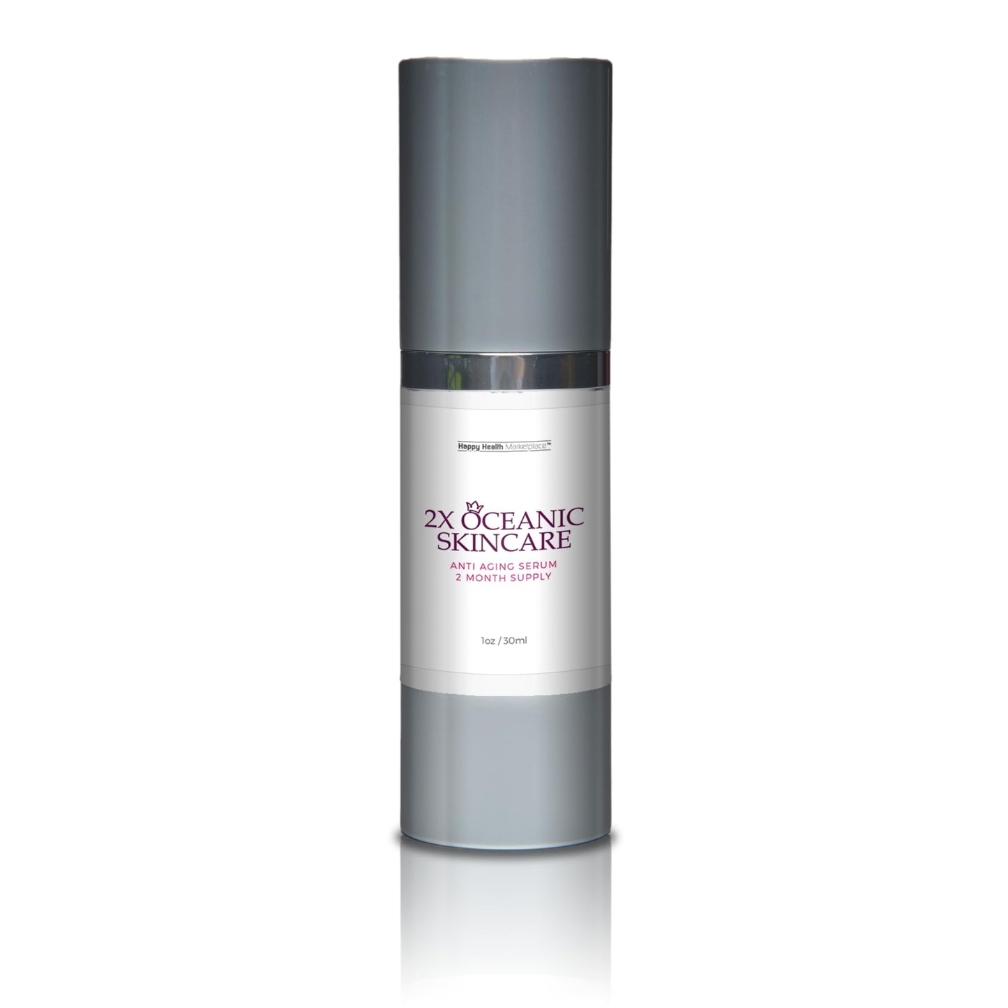 2X Oceanic Skincare Serum - Anti Aging Serum 2 Month Supply - Peptide Rich Regenerative Serum with Alpha Hydroxy Acids & Vitamin E - Help Repair Skin Beauty & Personal Care Happy Health Marketplace