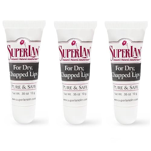 Lanolin Lip Balm 3 pack - Lip Repair for Hot/Dry Weather - Natural Lanolin Nipple Cream - Lip Moisturizer for cracked lips - Hydrating lip care Beauty & Personal Care superlan