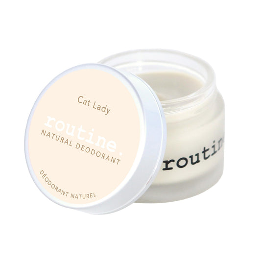 Routine. Natural and Aluminum Free Deodorant (2 Fluid Oz.) for Women and Men - Cat Lady - Coconut, Cocoa, Pineapple and Vanilla (Cream Jar Formula) Beauty and Personal Care Routine