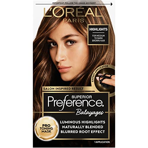 L'Oreal Paris Superior Preference Balayage Kit, Hair Dye for At-Home Highlighting with Pro Toning Mask, Light Brown to Brown, 1 Kit Beauty & Personal Care L'Oreal Paris
