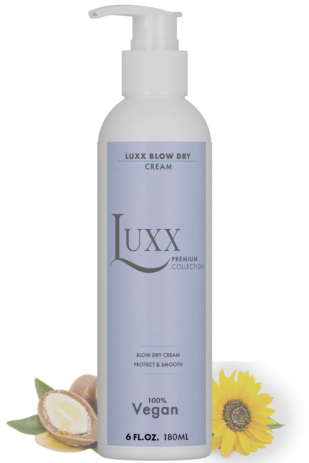 Luxx Blow Dry Cream | Frizz Control | Vegan Heat Protectant Styling Cream | Infused with Argan Oil & Shea Butter | Sulfate & Paraben-Free (6 Fl. Oz) Beauty & Personal Care MOEHAIR