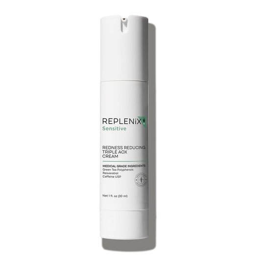 Replenix Redness Reducing Triple AOX Cream, Hydrating Medical-Grade Antioxidant Facial Treatment with Soothing Green Tea for Sensitive Skin (1 fl. oz) Beauty & Personal Care Replenix