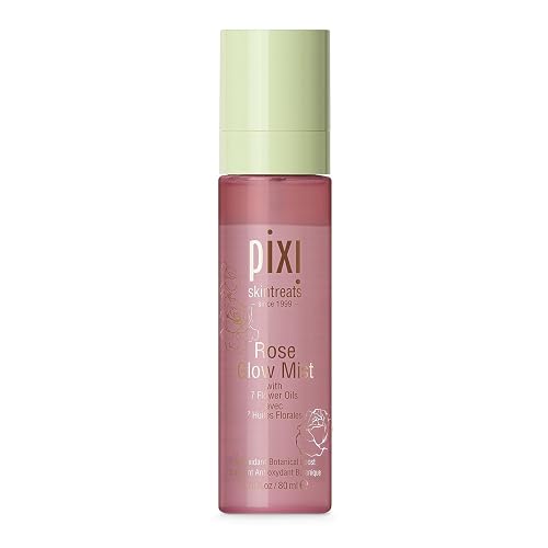 Pixi Beauty Rose Glow Mist | Hydrating Makeup Setting Spray with Rose Water & 21 Natural Oils | Luminous Dewy Finish | All-Day Hold | Refreshes & Sets Beauty & Personal Care Pixi