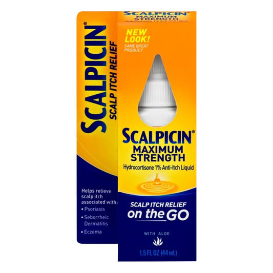 Scalpicin Maximum Strength Scalp Treatment Liquid for Itchy Scalp, Seborrheic Dermatitis & Psoriasis Scalp Treatment, Fragrance-Free, 1.5 fl oz Beauty and Personal Care Scalpicin Default Title
