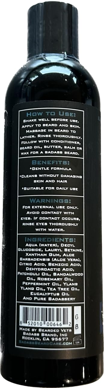 Chuck's Hog Wash - All Natural Beard and Body Wash - The Biker Scent, 8oz - Leaves Your Beard Softer than its Ever Been and is Suitable for Daily Use Beauty & Personal Care Badass Beard Care