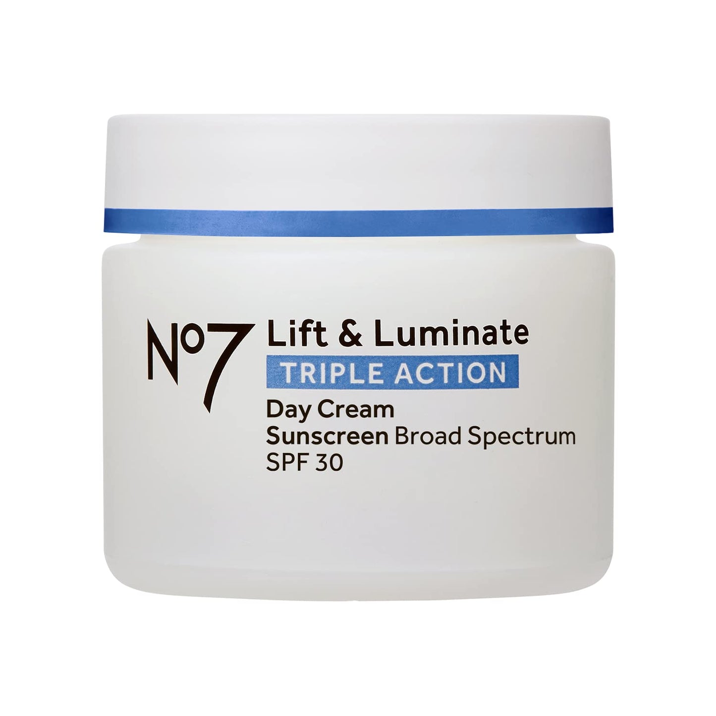 No7 Lift & Luminate Triple Action Fragrance Free Day Cream SPF 30 - Broad Spectrum Anti Aging Face Cream - Hydrating Hibiscus Peptides & Hyaluronic Beauty & Personal Care No7